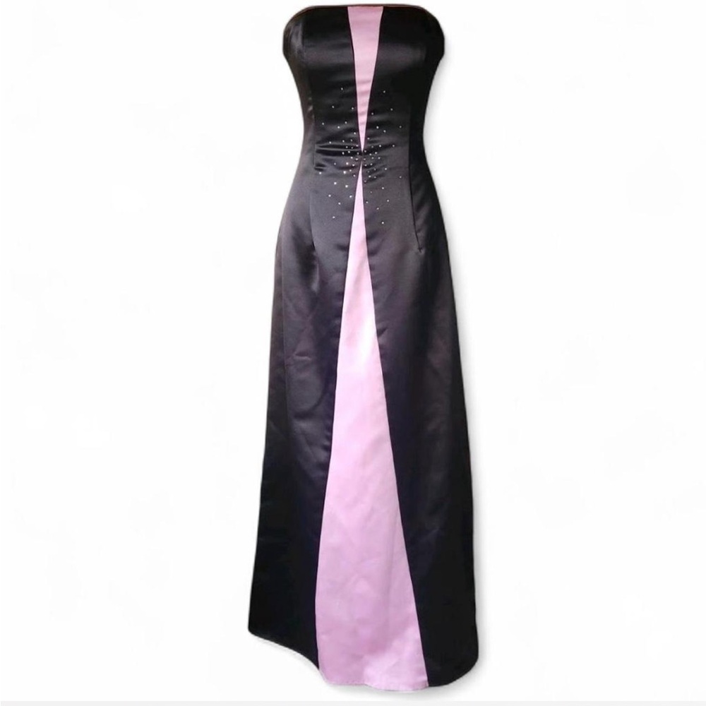Y2K Jessica McClintock Black & Pink Formal Gown size 5 Goth Prom Formal dress